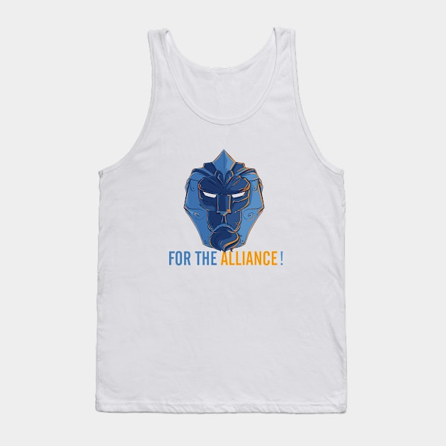 For The Alliance! Warcraft Symbol Tank Top by DonCorgi